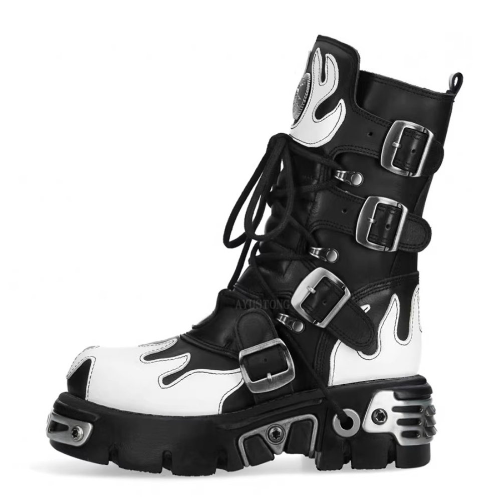 Vintage Zipper - Fashion New Men's Flame Metal Goth