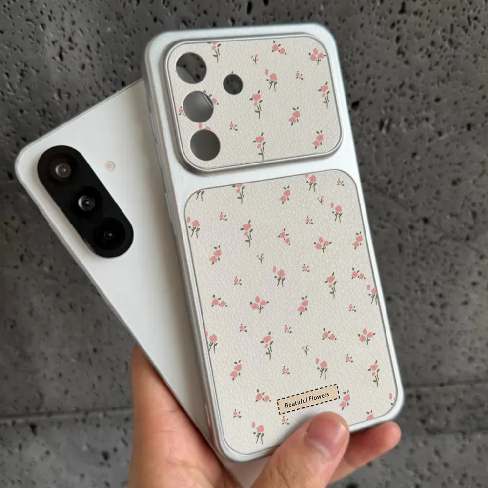 Camera Leather Case - Camera Window Fower Phone Case For