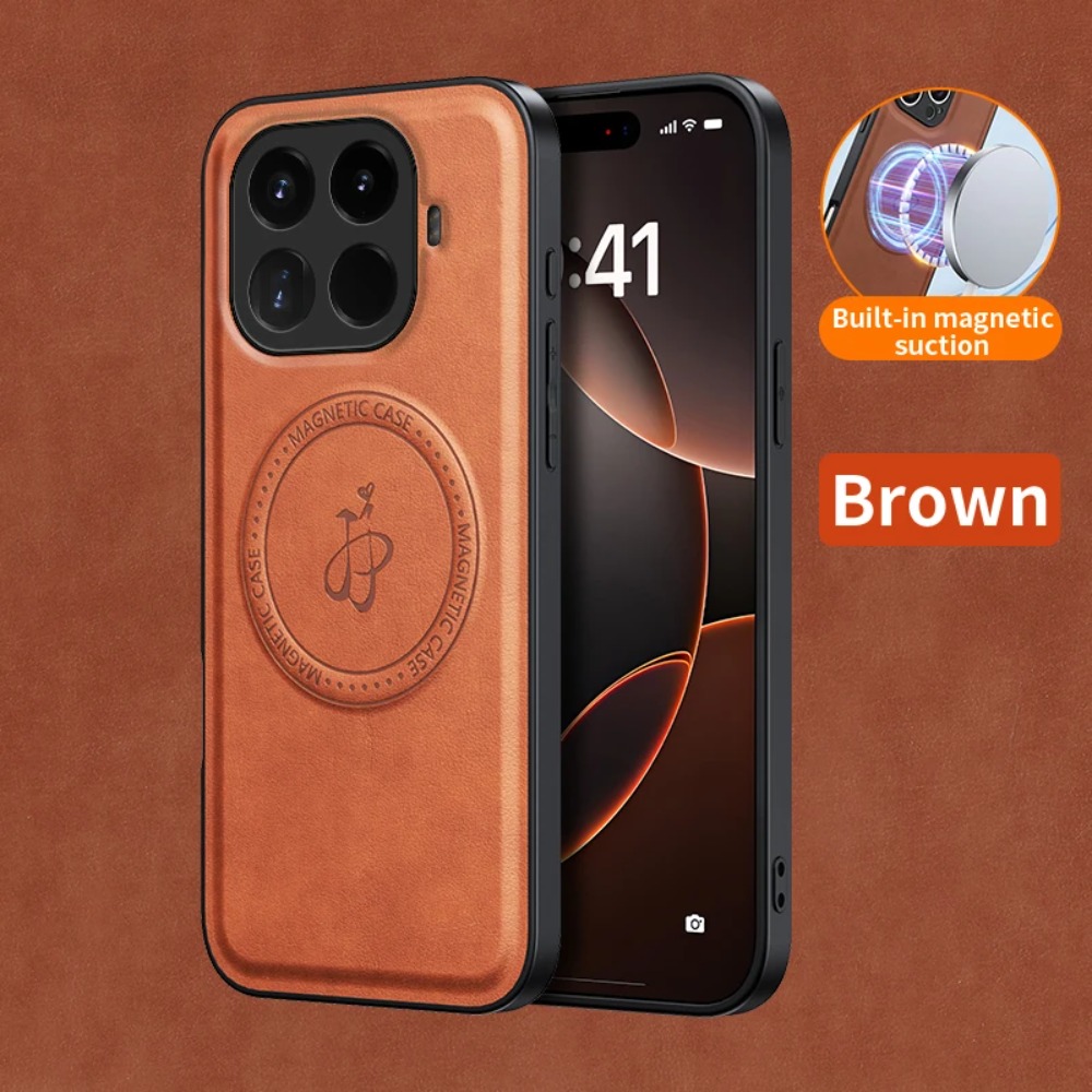 Camera Leather Case - PU Leather Magnetic Case for Xiaomi