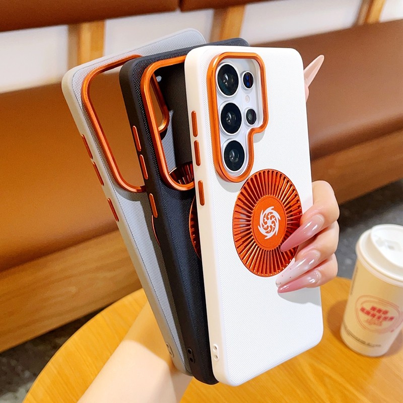 Camera Leather Case - For MagSafe Magnetic Case for Samsung