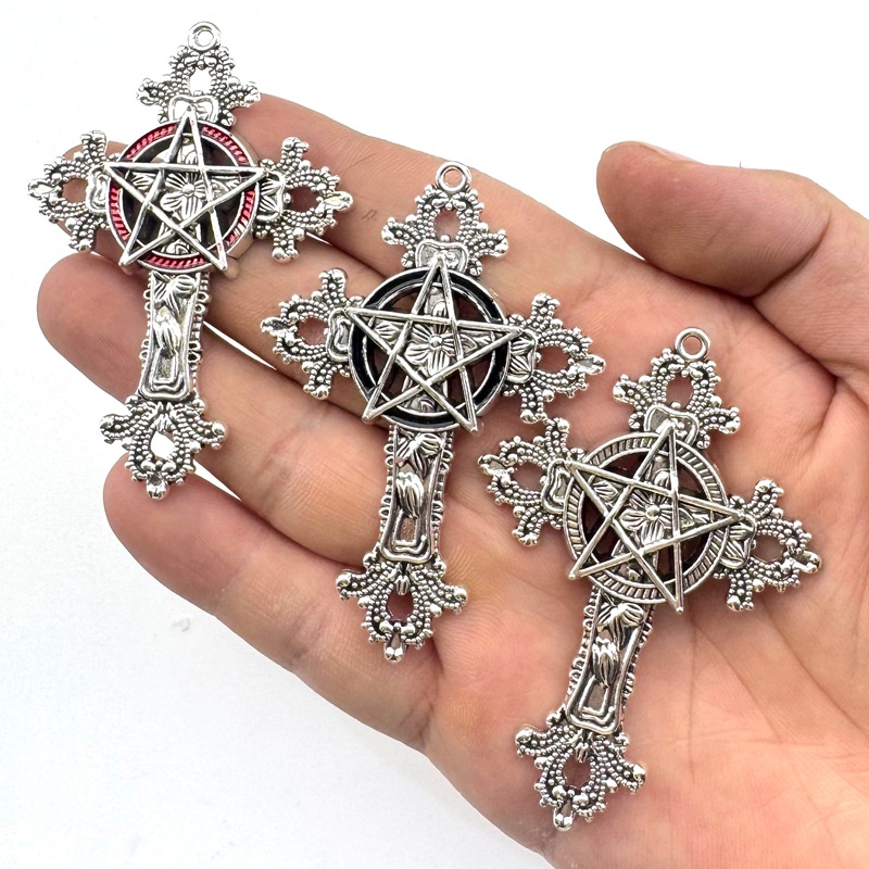 2pcs 30x15mm Gothic Big Cross  - đánh giá và giá Vintage Collectibles For Sale