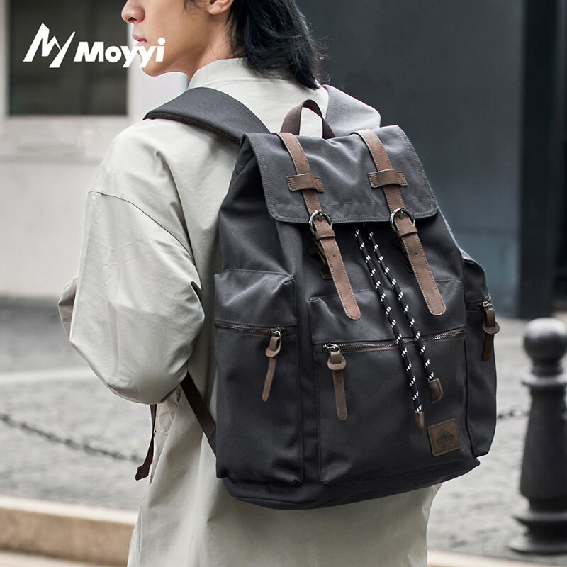 MOYYI 27L Large Flap Backpack  - đánh giá và giá Vintage Zipper