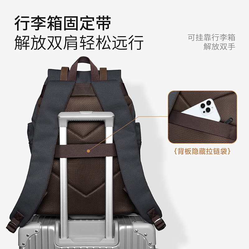 MOYYI 27L Large Flap Backpack  - đánh giá và giá Vintage Zipper