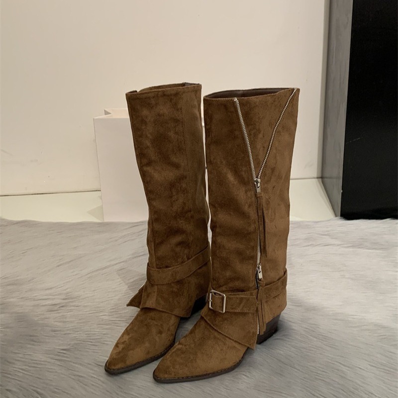 Women's Boots Vintage Suede Le - đánh giá và giá Vintage Zipper