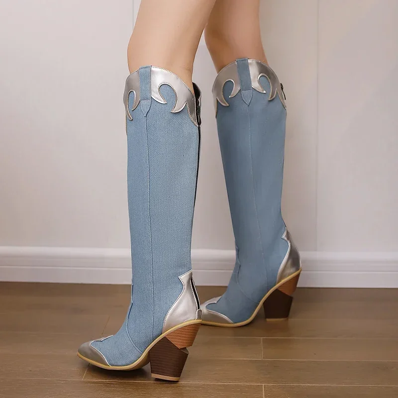 Big Size Western Women Knee Hi - đánh giá và giá Vintage Zipper