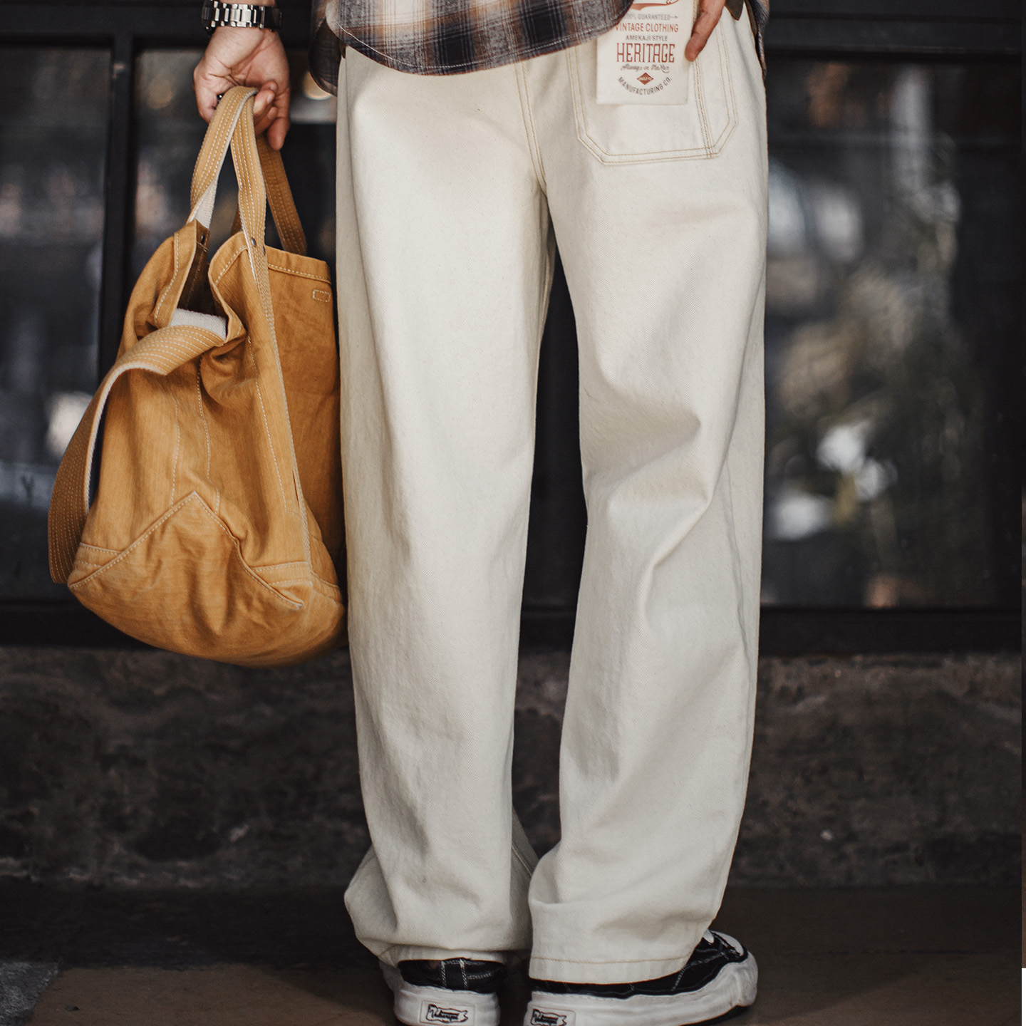 Maden Men's Vintage White Heav - đánh giá và giá Levis Jeans 501